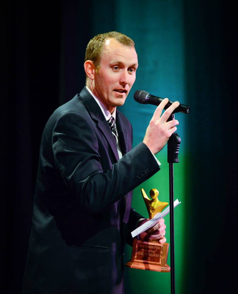 Adam White gives his acceptance speech for Inspired Guns best feature film award.><br />
What a great evening. We recently came back from the Filmed In Utah awards show where Inspired Guns was nominated in 5 different categories.</p>
<p>Best Ensemble Cast<br />
Best Actor – <a href=